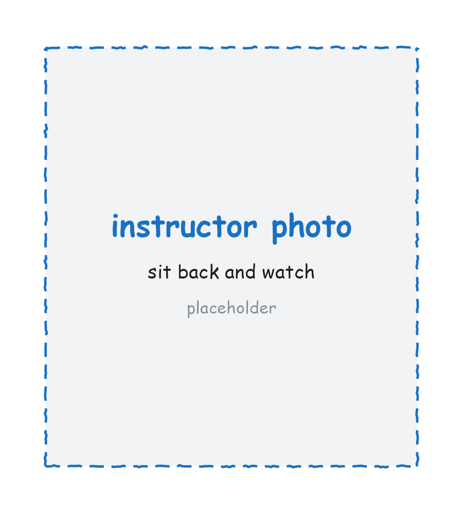 Photo of the instructor at the keyboard.